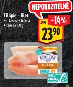 Albert Tilápie - filet nabídka