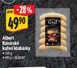 Albert Albert bavorské kuřecí klobásky nabídka