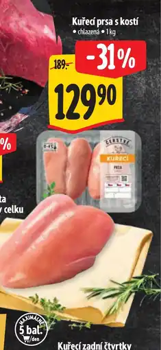 Albert Kuřecí prsa s kostí • chlazená • nabídka