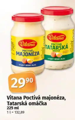 COOP TIP Vitana Poctivá majonéza, Tatarská omáčka nabídka