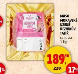 Penny Market MASO MORAVSKÉ UZENÉ ŘEZNÍKŮV TALÍŘ, 1 kg nabídka