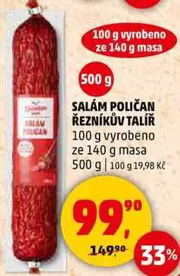 Penny Market SALÁM POLIČAN ŘEZNÍKŮV TALÍŘ, 500 g nabídka