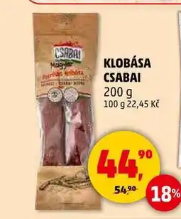 Penny Market KLOBÁSA CSABAI, 200 g nabídka