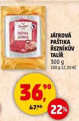 Penny Market JÁTROVÁ PAŠTIKA ŘEZNÍKŮV TALÍŘ, 300 g nabídka