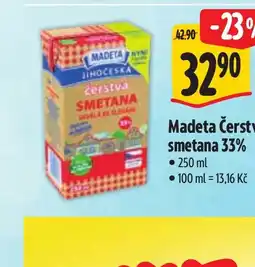 Albert Madeta Čerstvá smetana 33% nabídka