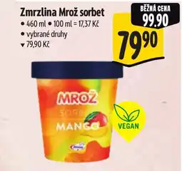 Albert Zmrzlina Mrož sorbet nabídka