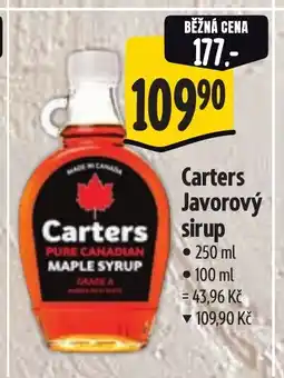 Albert Carters Javorový Carters sirup nabídka