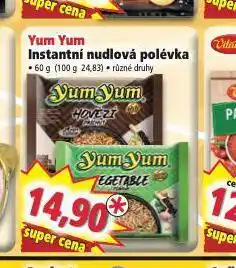 Norma Yum yum instantní nudlová polévka nabídka