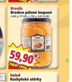 Norma Kreolis broskve půlené loupané nabídka