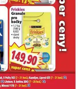 Norma Friskies granule pro kočky nabídka