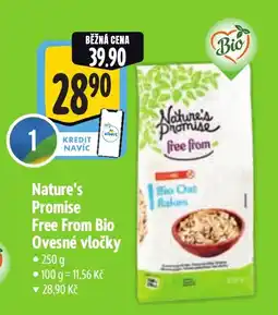 Albert Nature's Promise free from Free From Bio Ovesné vločky nabídka