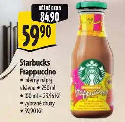 Albert Starbucks Frappuccino • mléčný nápoj nabídka