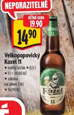 Albert Velkopopovický Kozel 11 nabídka