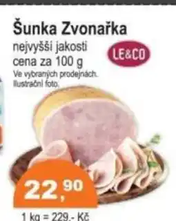 COOP DISKONT Šunka Zvonařka nabídka