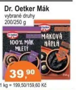COOP DISKONT Dr. Oetker Mák nabídka