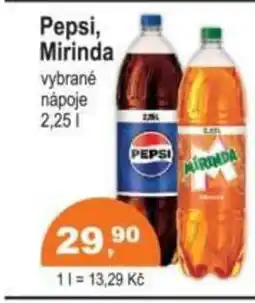 COOP DISKONT Pepsi, Mirinda nabídka