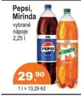 COOP DISKONT Pepsi, Mirinda nabídka