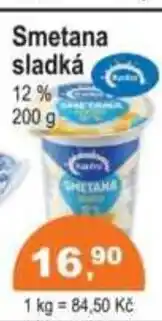 COOP DISKONT Smetana sladká 12% nabídka