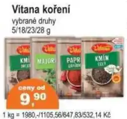COOP DISKONT Vitana koření nabídka
