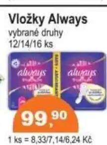 COOP DISKONT Vložky Always nabídka