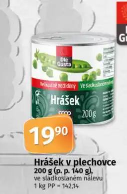 COOP TIP Hrášek v plechovce nabídka