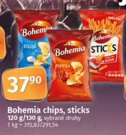 COOP TIP Bohemia chips, sticks nabídka