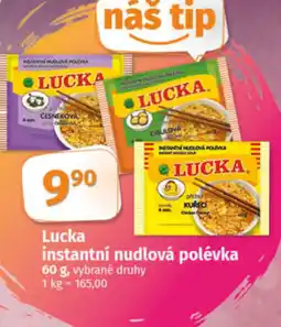 COOP TIP Lucka instantní nudlová polévka nabídka