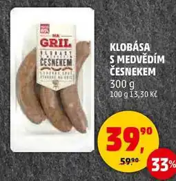 Penny Market KLOBÁSA S MEDVĚDÍM ČESNEKEM, 300 g nabídka
