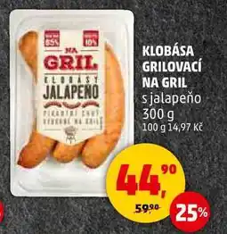Penny Market KLOBÁSA GRILOVACÍ NA GRIL s jalapeño, 300 g nabídka