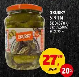 Penny Market OKURKY 6-9 CM, 360/670 g nabídka
