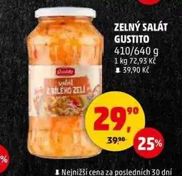 Penny Market ZELNÝ SALÁT GUSTITO, 410/640 g nabídka