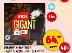 Penny Market ZMRZLINA GIGANT RIOS classic, 6x 120 ml nabídka