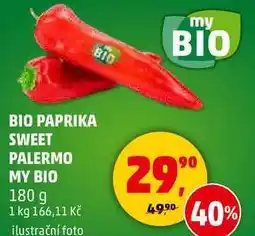 Penny Market BIO PAPRIKA SWEET PALERMO MY BIO, 180 g nabídka
