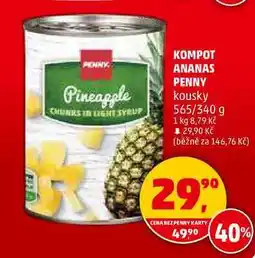 Penny Market KOMPOT ANANAS PENNY kousky, 565/340 g nabídka