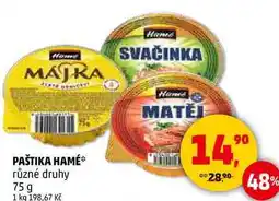 Penny Market PAŠTIKA HAMÉ různé druhy, 75 g nabídka