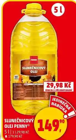 Penny Market SLUNEČNICOVÝ OLEJ PENNY, 5 l nabídka