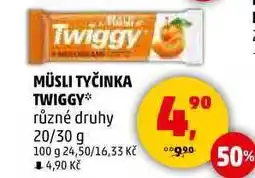 Penny Market MÜSLI TYČINKA TWIGGY různé druhy, 20/30 g nabídka