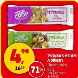 Penny Market TYČINKA S MEDEM A OŘECHY různé druhy, 40 g nabídka