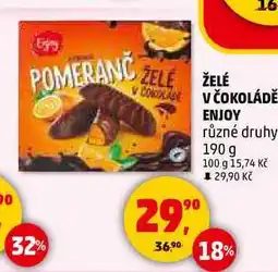 Penny Market ŽELÉ V ČOKOLÁDĚ ENJOY různé druhy, 190 g nabídka