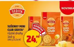 Penny Market SUŠENKY MINI CLUB SEDITA různé druhy, 160 g nabídka