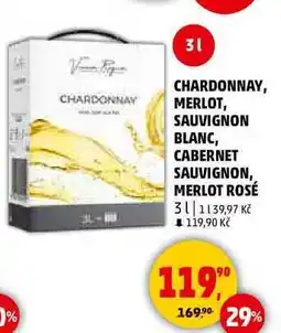 Penny Market CHARDONNAY, MERLOT, SAUVIGNON BLANC, 3 l nabídka