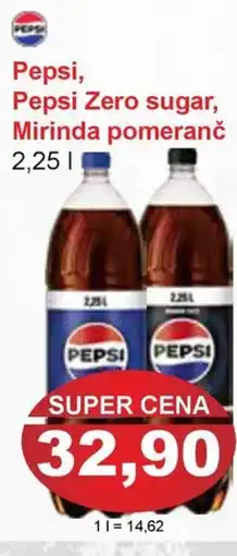 PLUS JIP Pepsi, Pepsi Zero sugar, Mirinda pomeranč nabídka