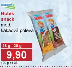 PLUS JIP Bobík snack med, kakaová poleva nabídka
