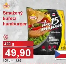 PLUS JIP Smažený kuřecí hamburger nabídka