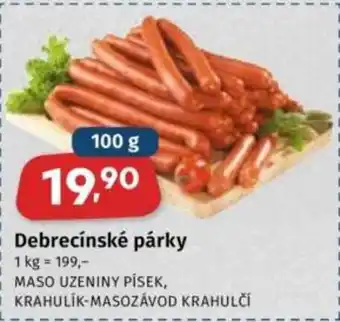 Coop Debrecínské párky nabídka