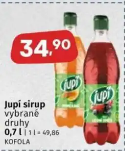 Coop Jupí sirup nabídka