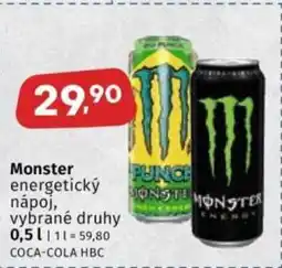 Coop MONSTER energetický nápoj nabídka