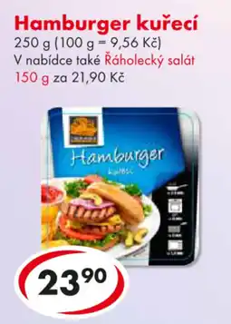 CBA Hamburger kuřecí nabídka