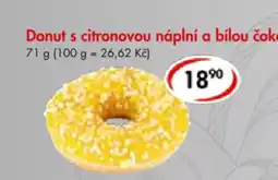 CBA Donut s citronovou náplní a bílou čokoládou nabídka