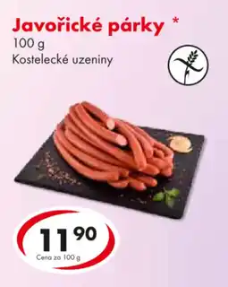 CBA Javořické párky nabídka